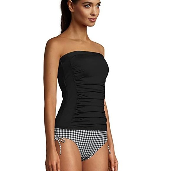 Lands' End | Swim | Lands End Womens Modest Strapless Bandeau Tankini Top 6  Size 2 Tall 9b97 | Poshmark